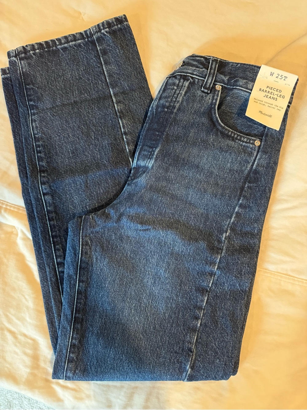 Madewell Pieced Barrel Leg Jean, Size 25 Tall